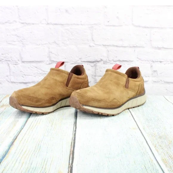 LL Bean Brown Leather Waterproof Insulated Slip-On Snow Sneaker 5 Shoes 8 W - Picture 2 of 9